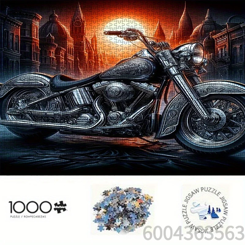Adult Jigsaw Puzzle Gift, Retro Classic Cars, Gothic Motorcycle, Paris Pink Car, Hot Rod Garage, 500-2000Pcs