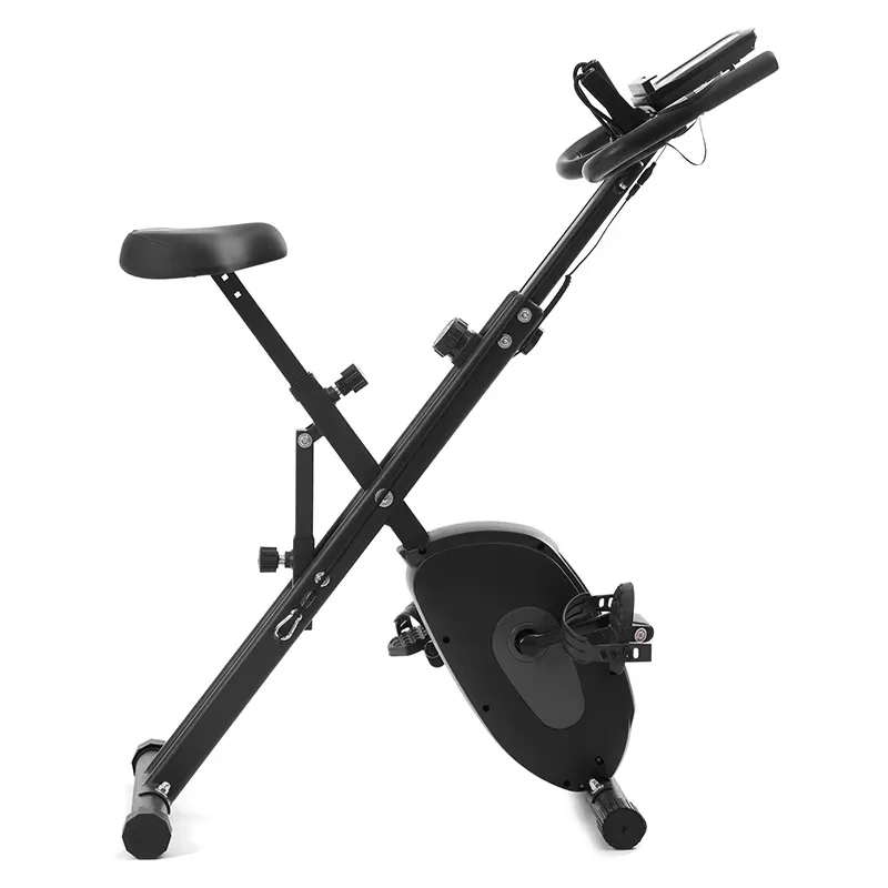 2025 Foldable Home Use Exercise Bicycle - Magnetic Upright Recumbent Spin Bike with Sport Display for Performance Tracking