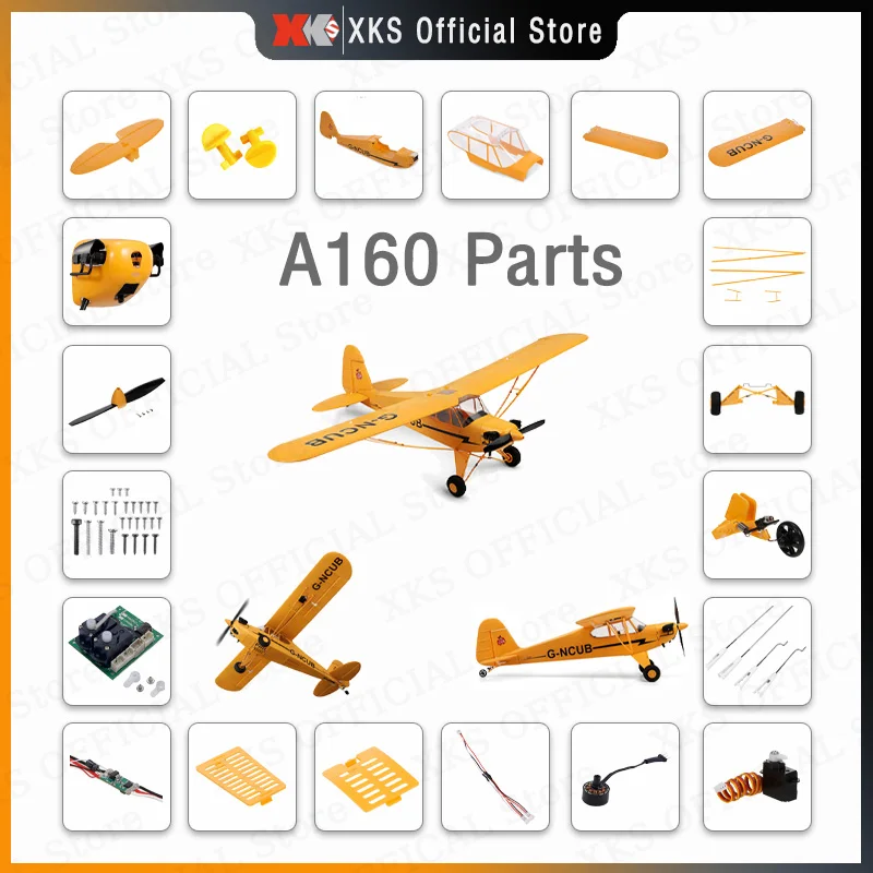 Wltoys XKS RC Airplane A160 Accessories Propeller Wing Board Servo ESC Blushless Motor Body Shell Landing Gear for A160 Parts