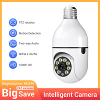 Ease Life APP-Light Bulb Security Cameras Indoor Outdoor Wireless WiFi Camera 5GHz, 360 Degree, E27 Light Socket Screw In Securi