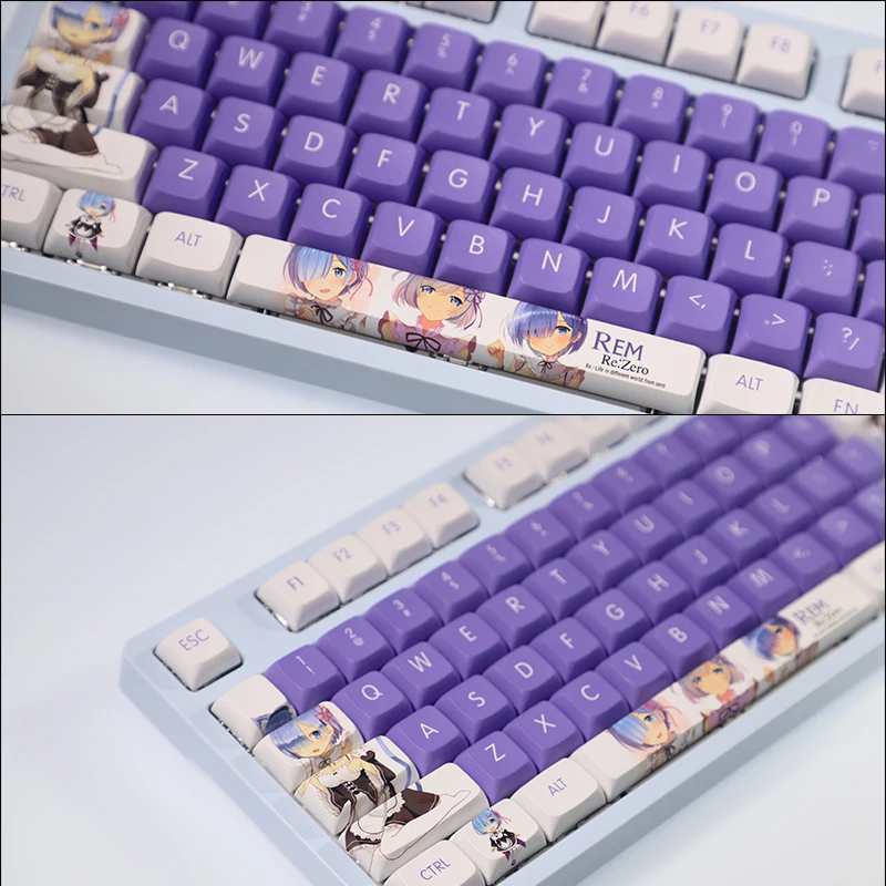 108 chave rem tema anime cor keycap pbt material xda perfil personalidade legal design mecânico teclado boné