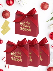 10/20/50pcs Christmas Candy Boxes Santa Claus reindeer Cookie Gift Box Merry Christmas Packaging Box New Year 2025