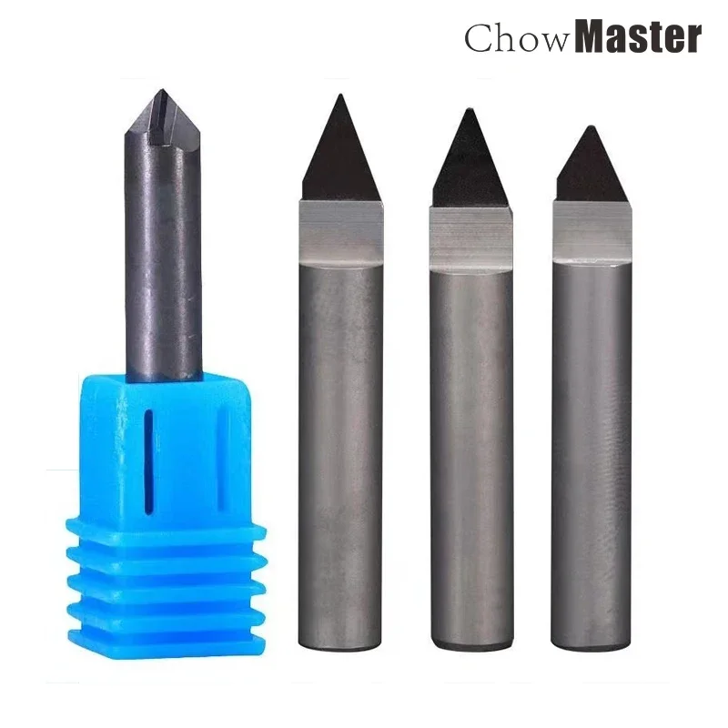 Diamond Router End Mill PCD Tools 6mm Stone Hard Granite Cutting Engraving Bits 70 90 Degree CNC Cutter For Marble