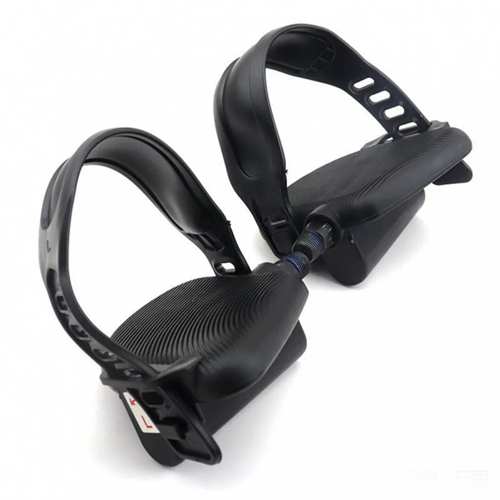 Adjustable Stirrup Straps 2 Pack for Exercise Bike Pedals Plastic Design Suitable for Various Fitness Equipment