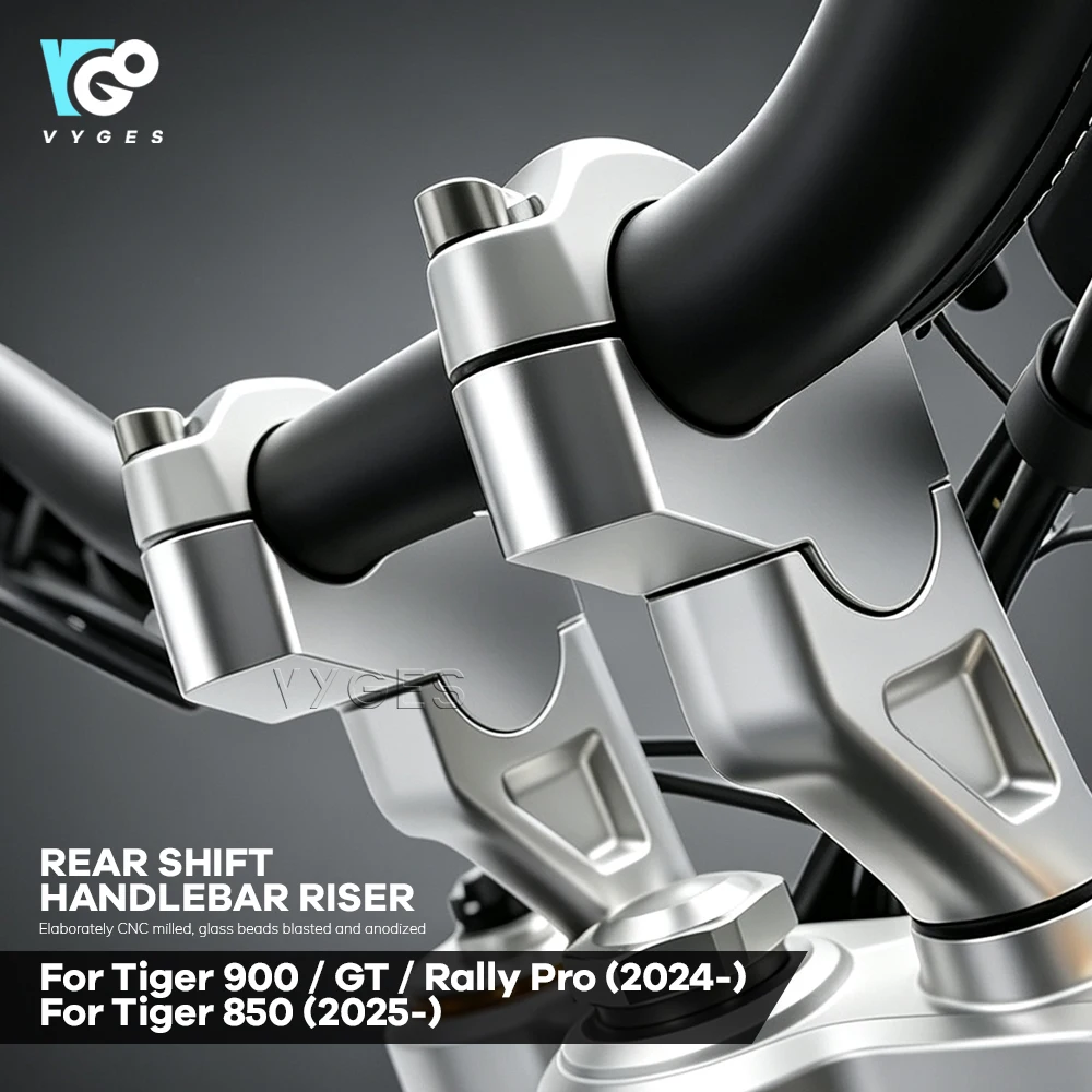 Motorcycle Handlebar Riser Drag Handle Bar Clamp Extend Adapter For Tiger 900 GT Tiger900 Rally Pro 2024- Tiger850 2025-