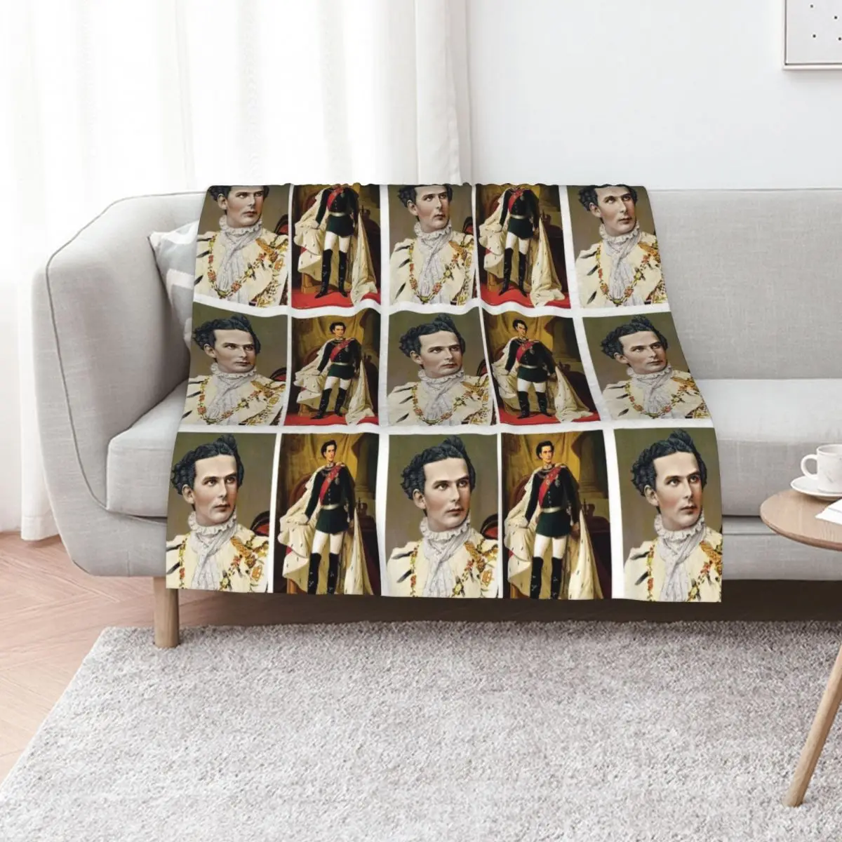 Bavarian King Ludwig II Throw Blanket halloween Weighted Luxury Thicken christmas gifts Soft Plaid Blankets