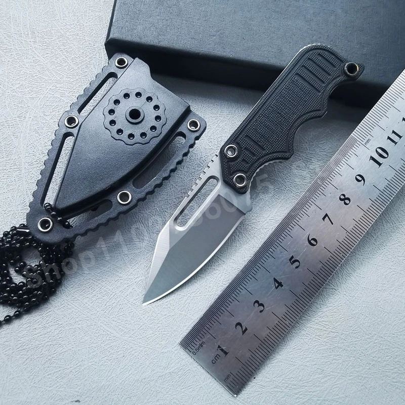 

Necklace-shaped Small Knife with 5Cr15MoV Blade Black G10 Handle A Versatile Emergency Tool for Daily Carry Men's Gifts