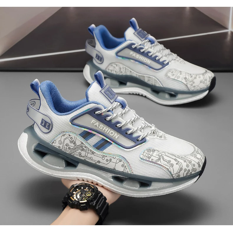 Herren Stoßdämpfende Leichte Freizeitschuhe Frühling Sommer Weichsohlige Atmungsaktive Outdoor-Renn-Laufschuhe Studenten-Speed-Sportschuhe – Detail 18