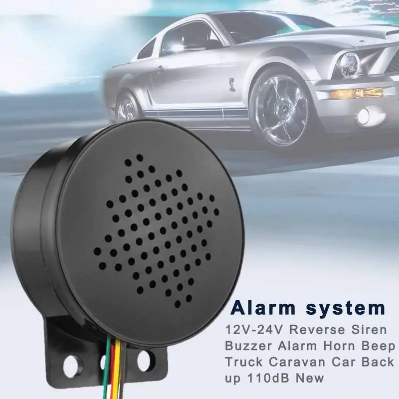 12-24V New Car Security Anti-theft Voice Prompter Buzzer Alarm Horn Beep 4-channel Trigger Reverse Siren Truck Caravan Car 110dB