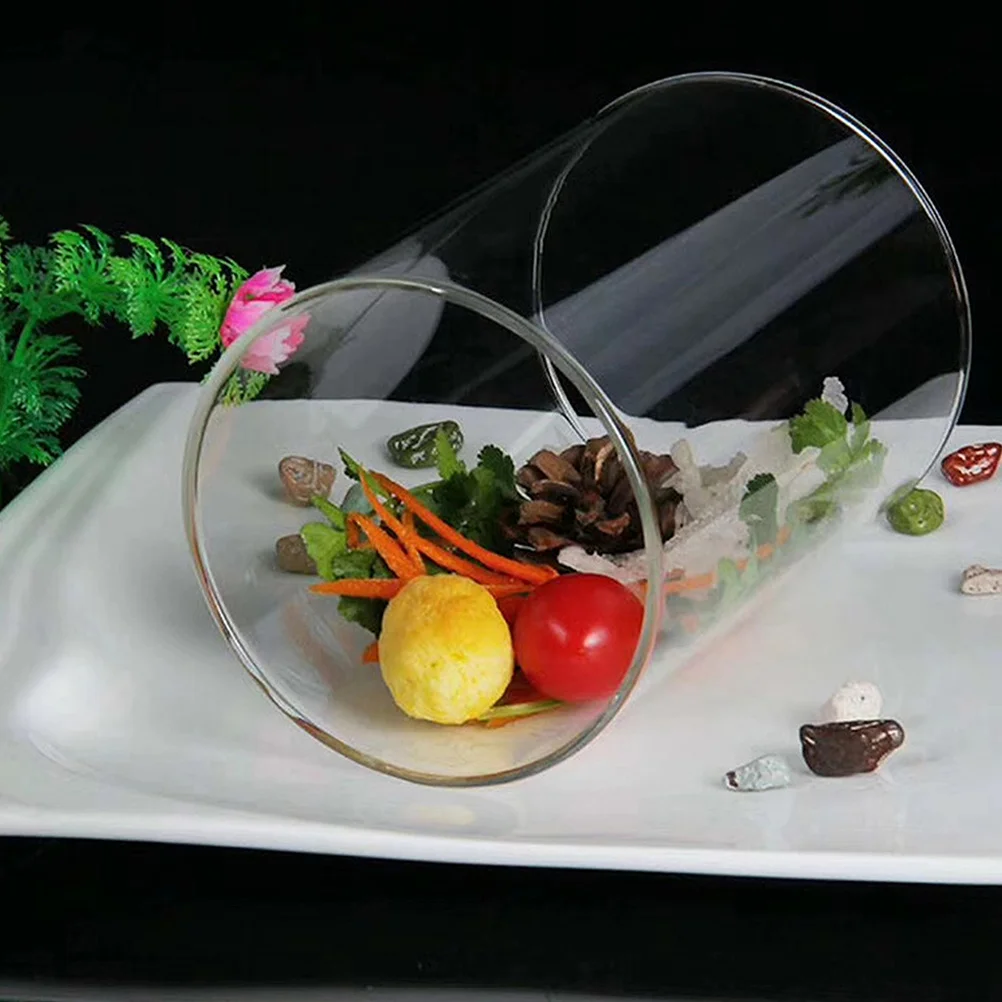 

1Pcs Glass Round Salad Bowl Transparent Food Storage Tableware Fruit Vegetable Serving Container Glass Fruit Bowl