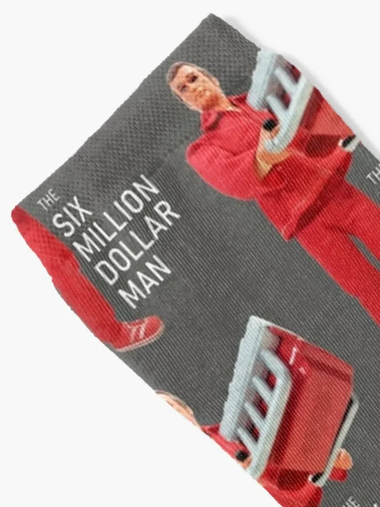 The Six Million Dollar Man Action Figure Socks winter gifts with print crazy cute Socks Male Women's