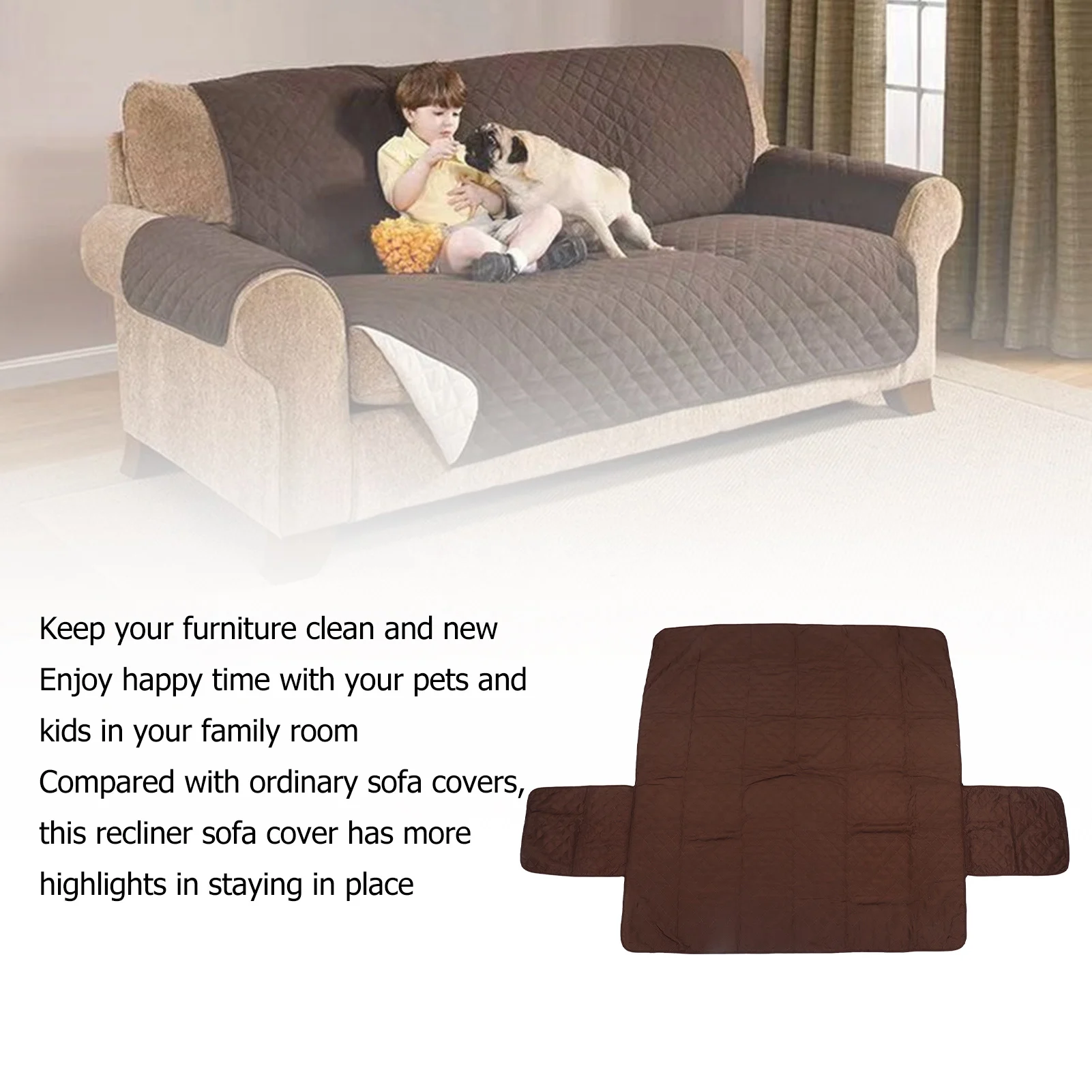 Couch Cover Pet Recliner Sofa Cover Waterproof Stains Wear Tear Resistant Comfortable Couch Protector Cover Pet Sofa Slipcover