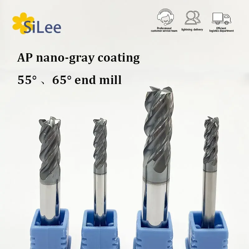 

HRC65 Dynamic Endmill Cutter Alloy Tungsten Cnc Maching Top Milling Machine Tool 4*50 R0.5 4 Flute Flat End Millings Lathe Tools