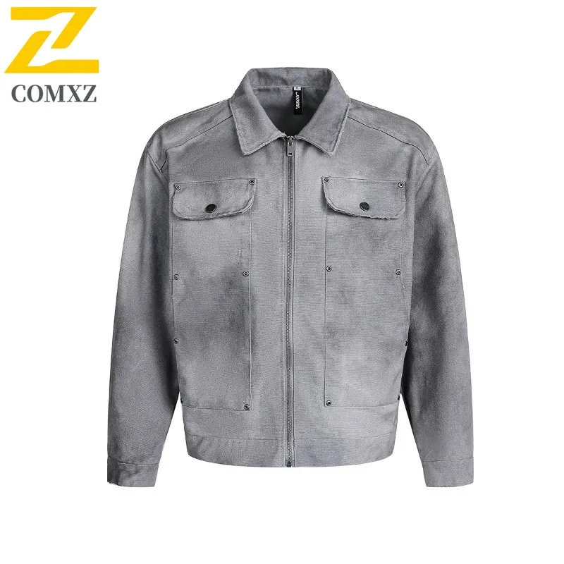 

COMXZ Мужская университетская куртка Легкая удобная повседневная университетская куртка для рыбалки и мотокросса Стильная ветрозащитная куртка Chaqueta