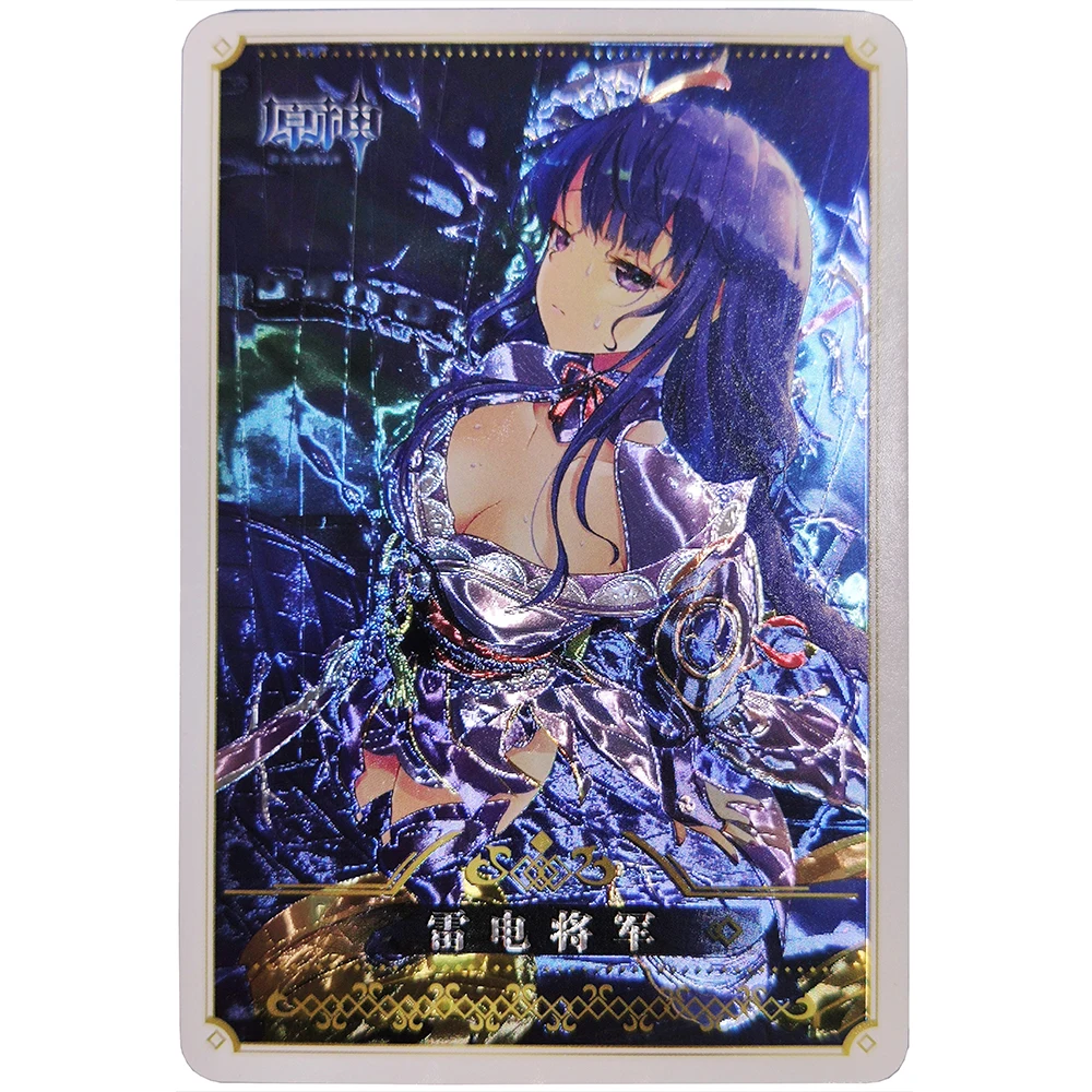 9PC Anime Goddess Tales DIY ACG Kamisato Ayaka Raiden Shogun Nahida Boy Game Toys Collectible Cards Christmas Birthday Gifts