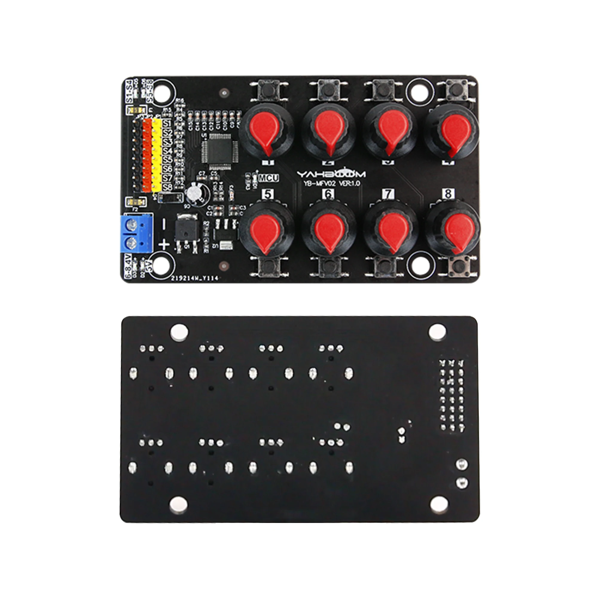 Yahboom Placa de depuración de servoaccionamiento de 8 canales, controlador de servomotores, probador de Servo para brazo robótico con protección