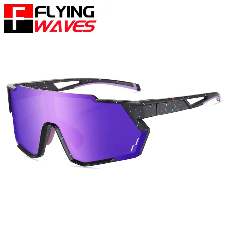 FLYINGWAVES Fahrradbrille, HD-polarisierte Gläser, Sonnenbrille für Männer und Frauen, Pickleball, Laufen, Wandern, Golf, UV-Schutz