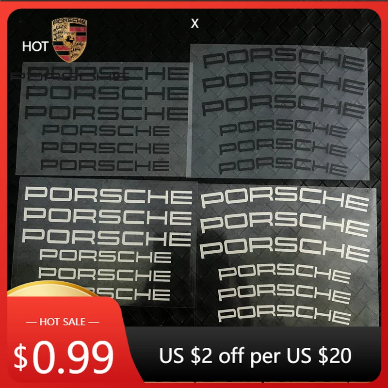 

Наклейки для автомобиля Porsche, 6 шт., персонализированные наклейки для бензобака, шлема, велосипеда, для Porsche Cayenne, Panamera, Macan, 911, Taycan B