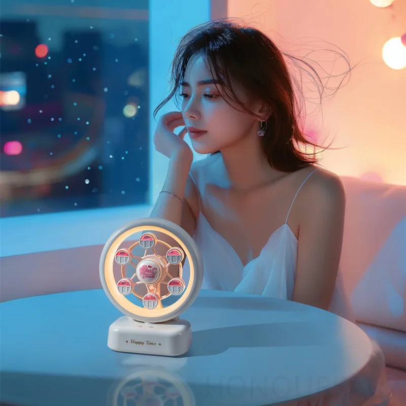 ลำโพงบลูทูธรูปชิงช้าสวรรค์ พร้อมไฟ RGB หมุนได้ แบตเตอรี่ 3000MAH ชาร์จผ่าน USB