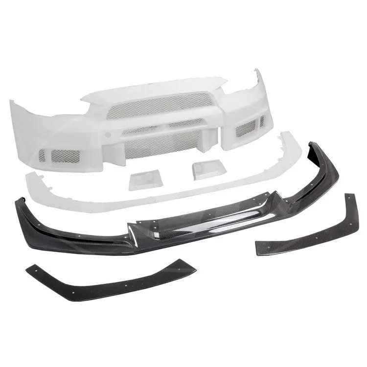 

2014 VRS VER ULTIMATE STYLE HALF CARBON FIBER FRONT BUMPER for 2008-2015 MITSUBISHI LANCER EVOLUTION EVO X