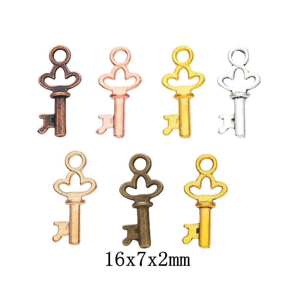 200pieces（key）vintage zinc alloy charm metal pendant DIY jewelry discovery making accessories 1849