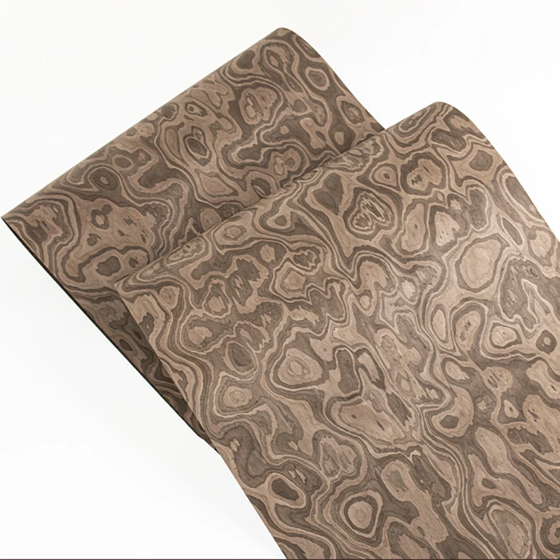 Reconstituted Wood Veneer Whirlpool Swirl Technology Wood Veneer Furniture Home Decor E.V. Backing Fleece 0.3mm