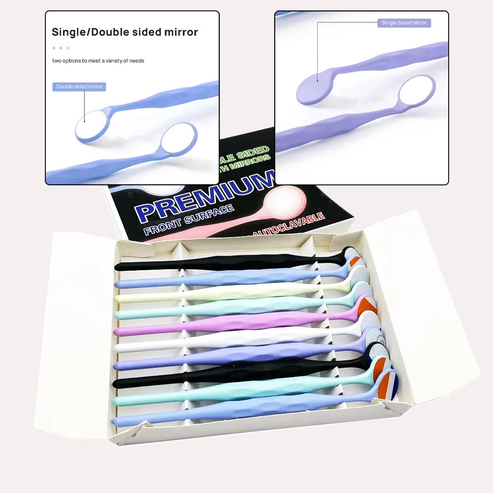 

10Pcs Premium Dental Mouth Mirror Set Front Surface Reflector for Oral Exam Teeth Whitening Autoclavable Dental Tools