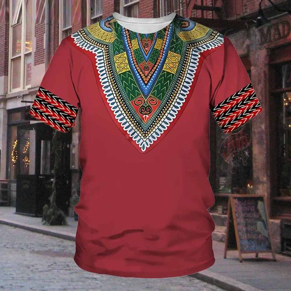 2024 New Men Dashiki T Shirt African Clothes Traditional Wear Clothing Short Sleeve Casual Streetwear Vintage T shirts oversize