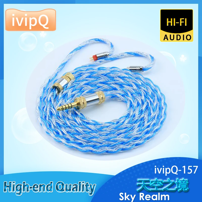 ivipQ Unique Weaving Process High-end IEM HIFI Earphone Upgrade Cable With MMCX/2PIN 0.78/N5005/IE900 for Himalaya Monarch MKIII