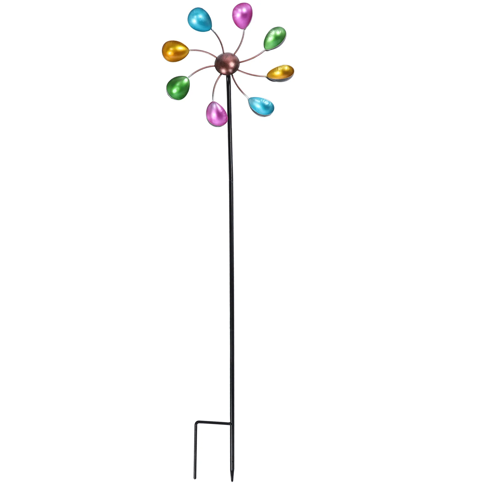 

Metal Windmill Garden Decor Iron Spinner Yard Accents Outdoor Durability Smooth Surface Wind Direction