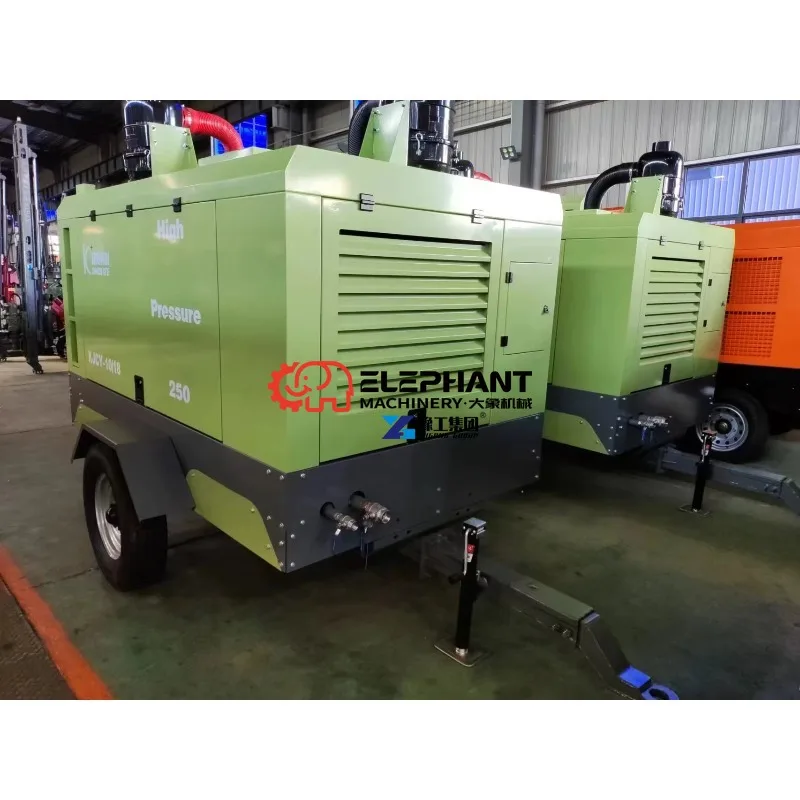 Portable Powered Air Compressor Heavy Duty Design Ideal for Outdoor Engineering and Various Pneumatic Working Equipment