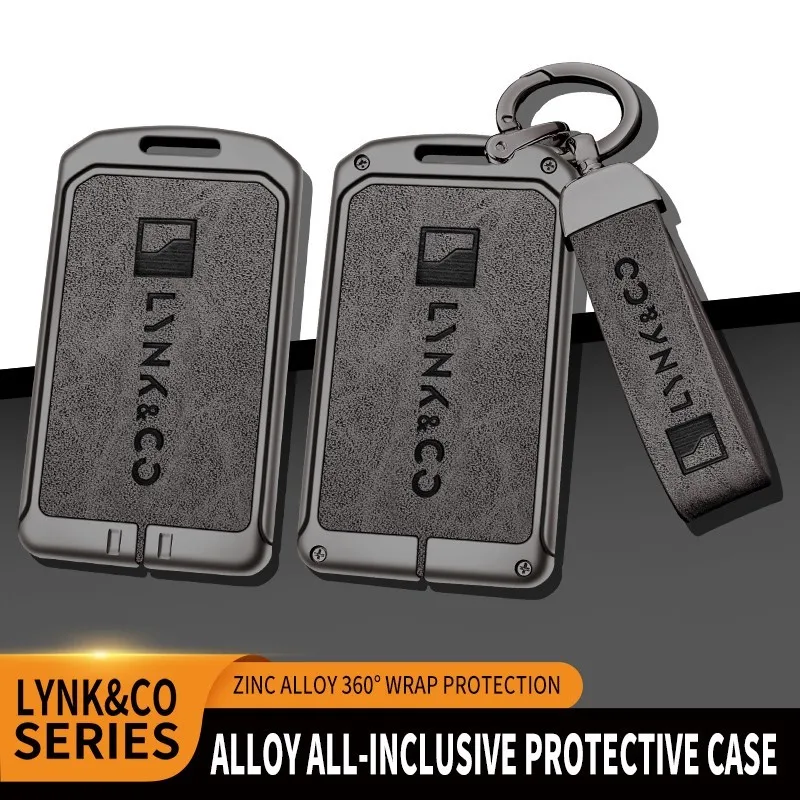 

Zinc Alloy Leather NFC Card Slice Car Key Case Cover Bag For Lynk&Co 05 06 09 03 01 02 Hatchback Auto Keychain Accessories