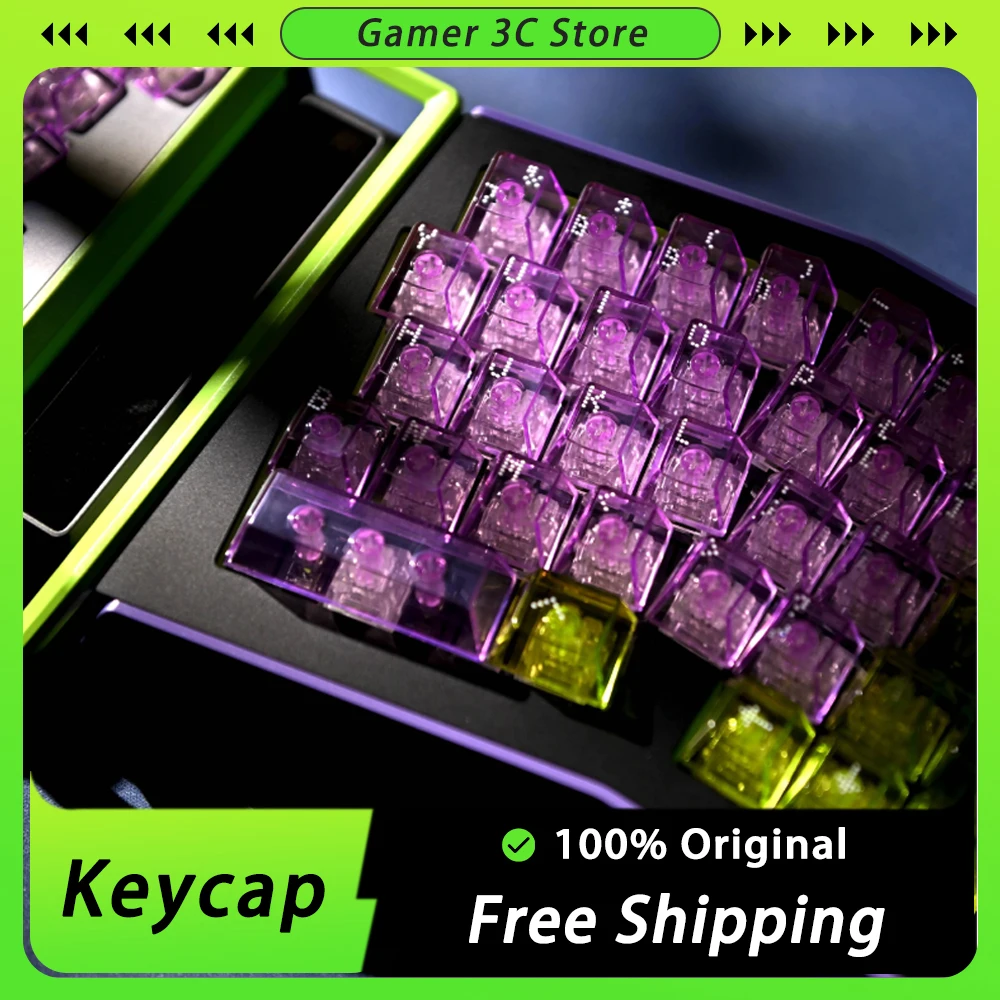 Keyreative Asimov Transparent Keycaps Mechanical Keyboard Keycap Set 145 Keys Original Customize Gaming Accessories Office Gifts