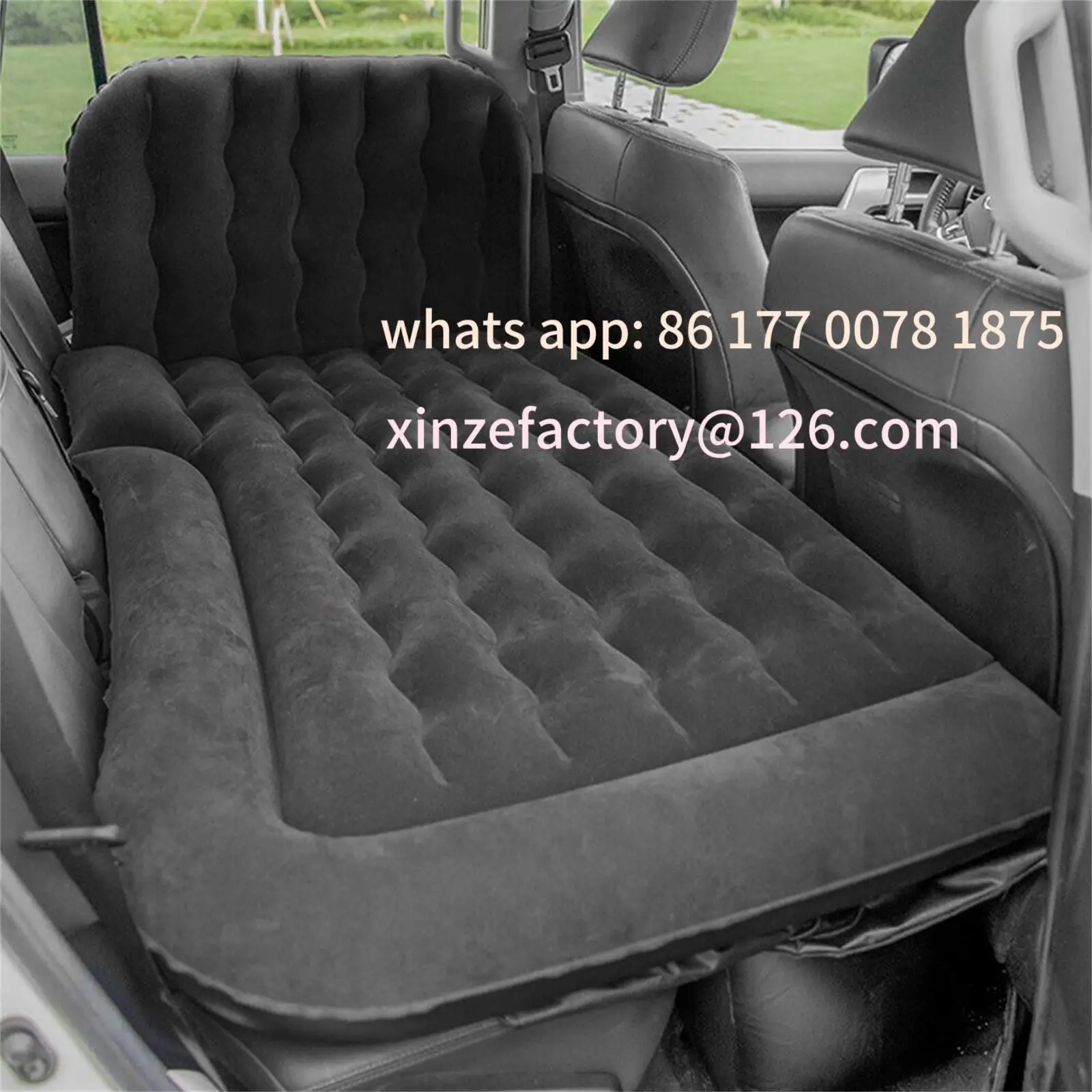 Customizable Inflatable Car Mattress Bed Truck SUV Backseat Camping Air Mattress with Air Pump & Pillow, Blow Up Car Sleeping