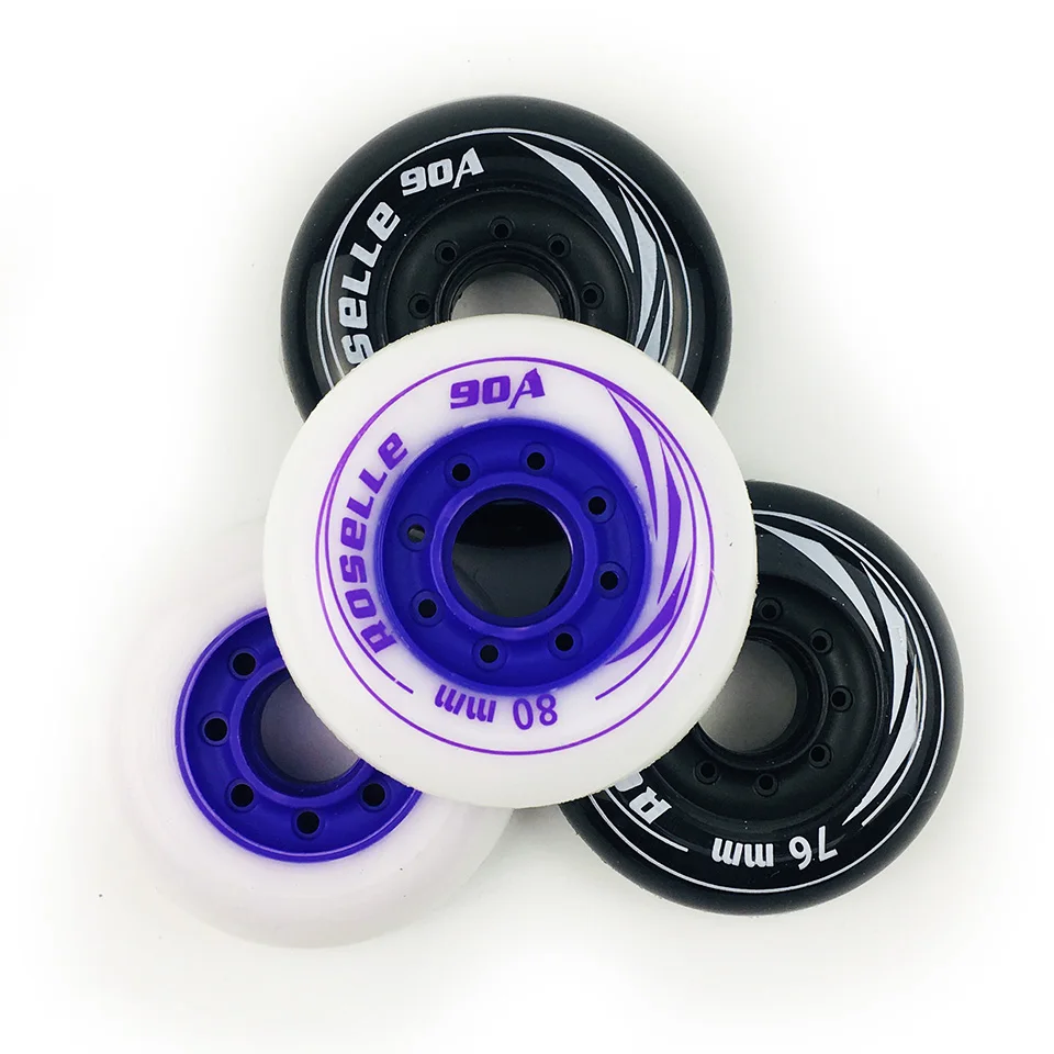 JEERKOOL Inline Roller Skate Wheels 4 Pieces 72 76 80mm Skate Tires Slalom Sliding Free Skating For SEBA Powerslide Patines