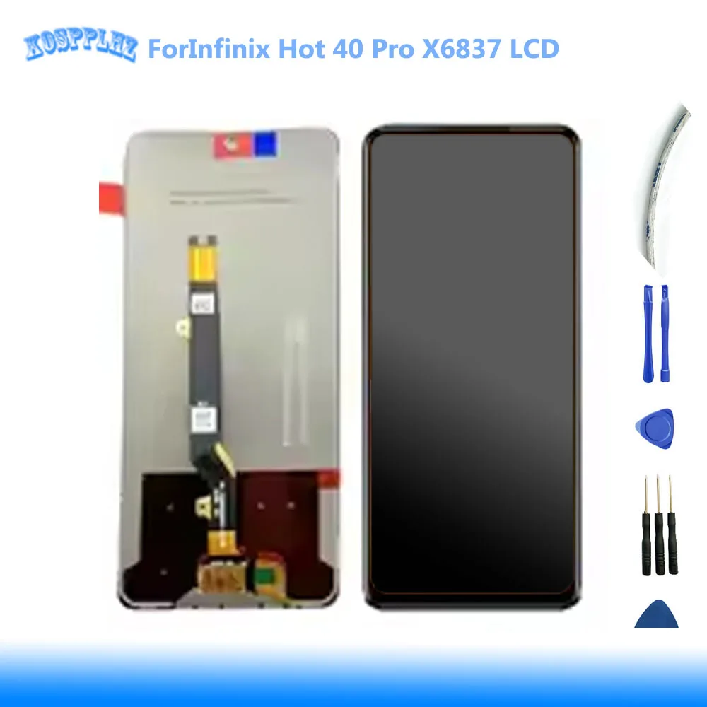 

Для Infinix Hot40 Pro X6837 Замена ЖК-дисплея 6,78 дюйма для Infinix Hot 40 Pro ЖК-дисплей X6837 Дисплей Сенсорный дигитайзер в сборе