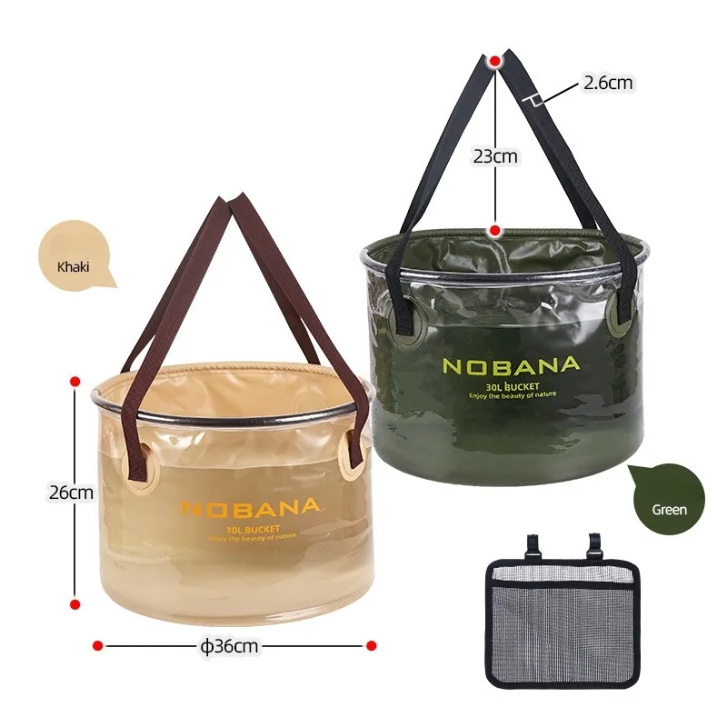 Outdoor Foldable Bucket Portable Retractable Hand-held Suitable for Camping, Self-driving, Picnic and Fishing Bucket