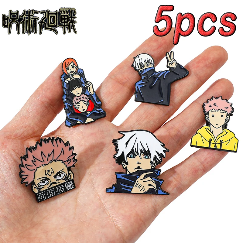 

New Jujutsu Kaisen Enamel Pins Anime Cartoon Satoru Gojo Geto Suguru Brooch Lapel Pin Backpack Metal Badge Accessory for Friends