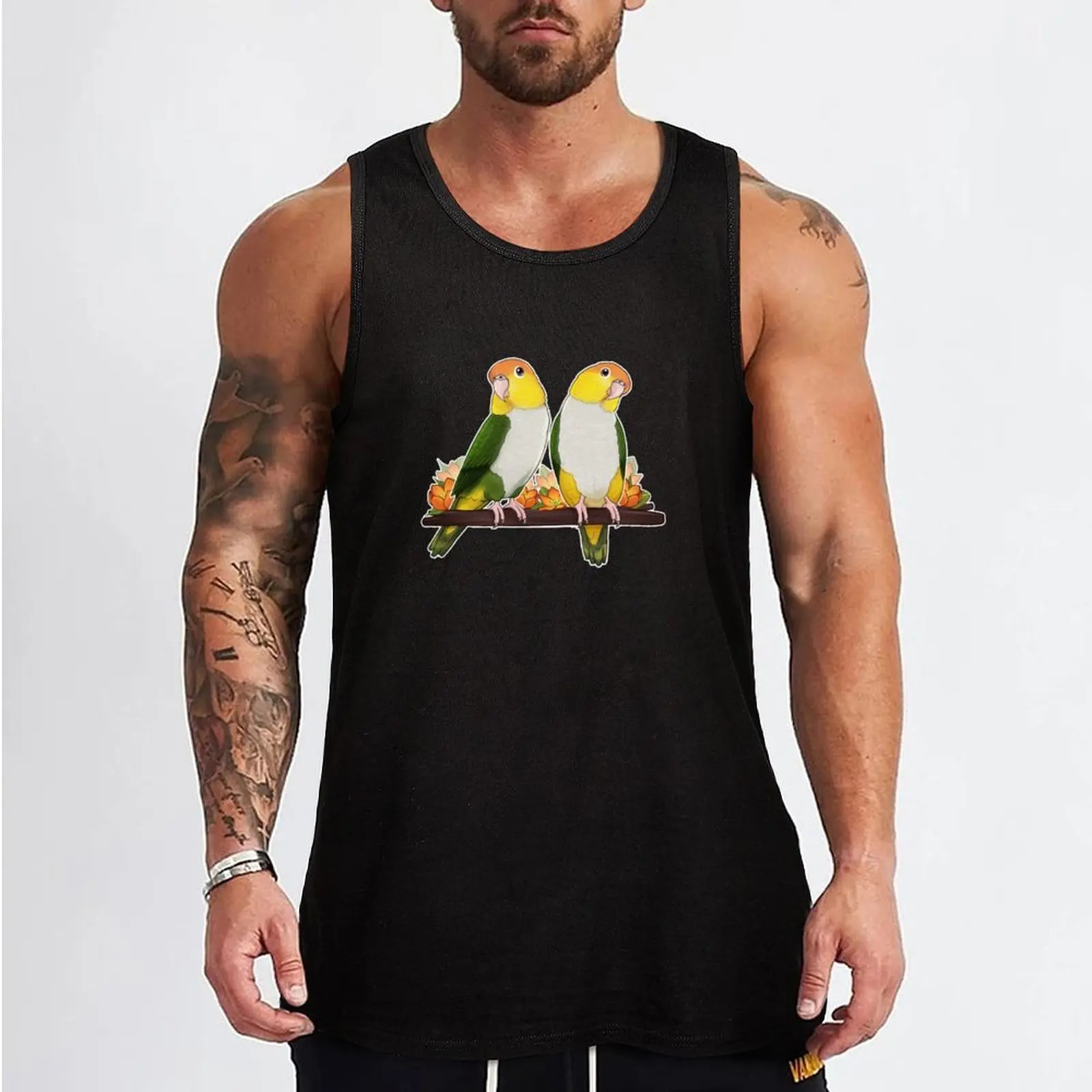 Cute Caique Parrots Tank Top Clothing quick-drying t-shirt