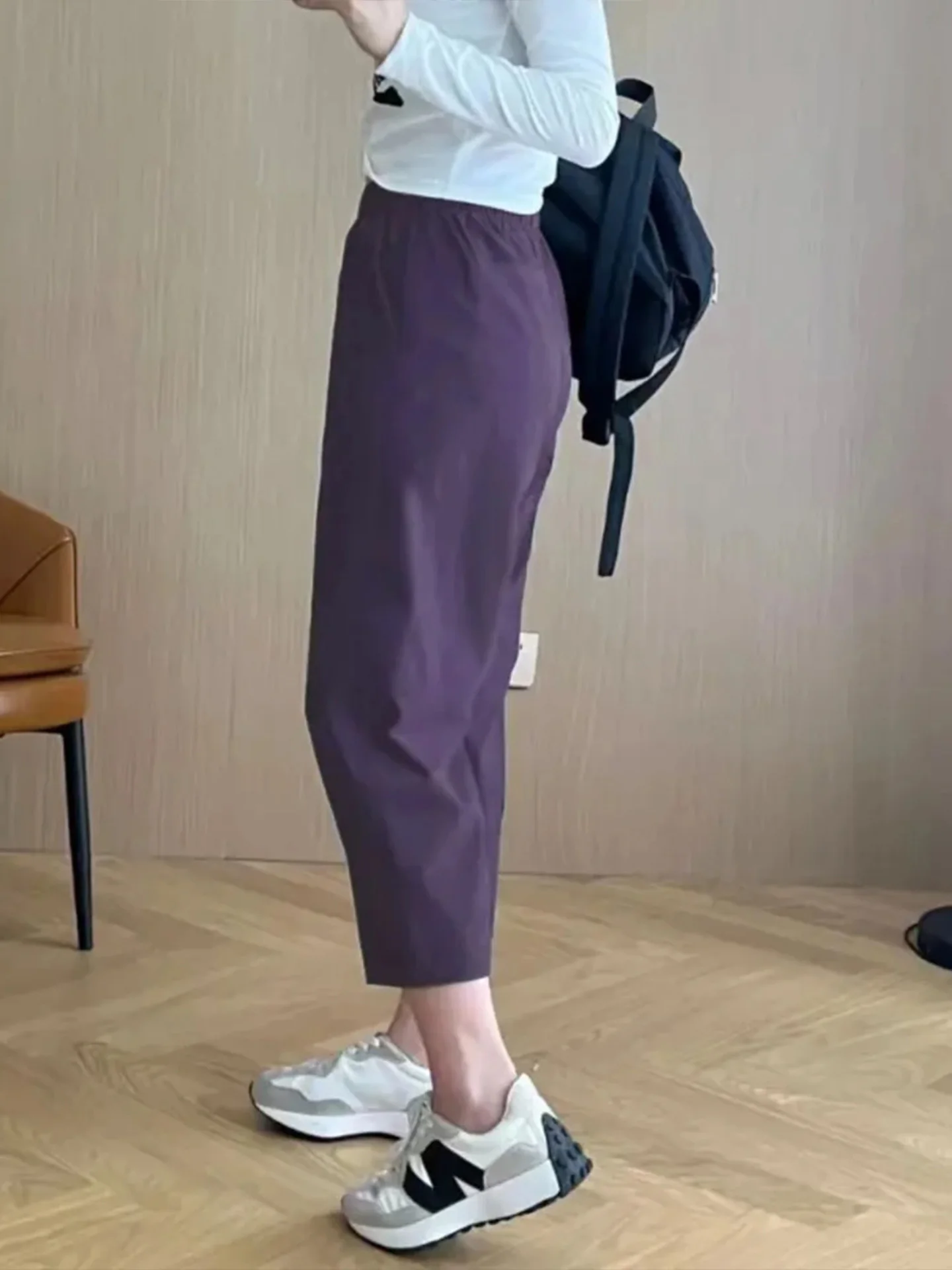 アイスシルク速乾スポーツパンツ レディース 夏 薄手 大きいサイズ ゆったり 日焼け防止 ハーランパンツ 小さいサイズ 九分丈 カジュアルパンツ