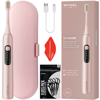 ELECTRIC TOOTH SONIC BRUSH FOR SPINEL CARE SmileOn PINK 3 MODES
