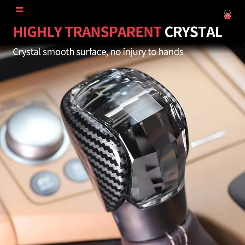 Crystal Gear Shift Knob Cover For Lexus ES/NX/RX/IS/NX/RX 2015-2022 Car Accessories With Luminous Gearbox Gear Handle Case Shell