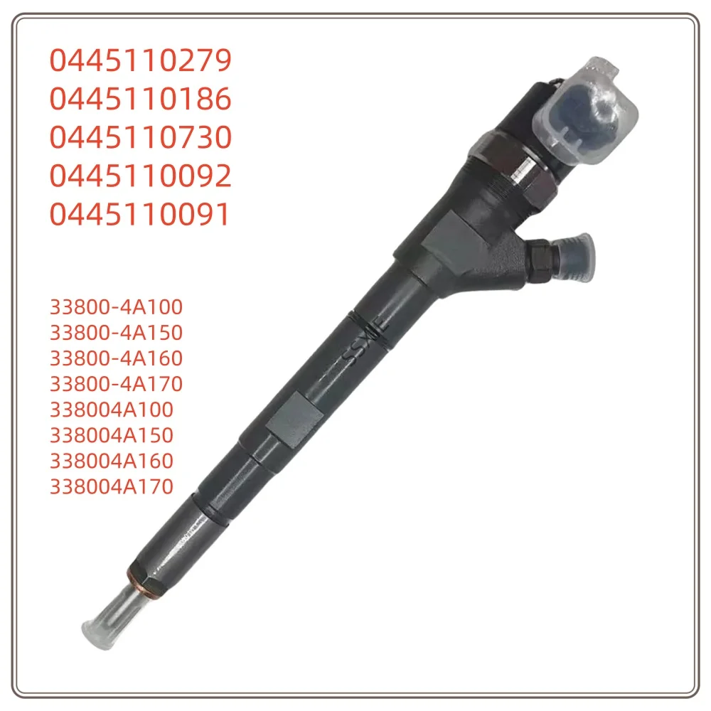 

New 0445110279 Injector Common Rail Injector 33800-4A100 for Hyundai H-1 Van H350 Starex Kia Sorento D4CB 2.5L Engine