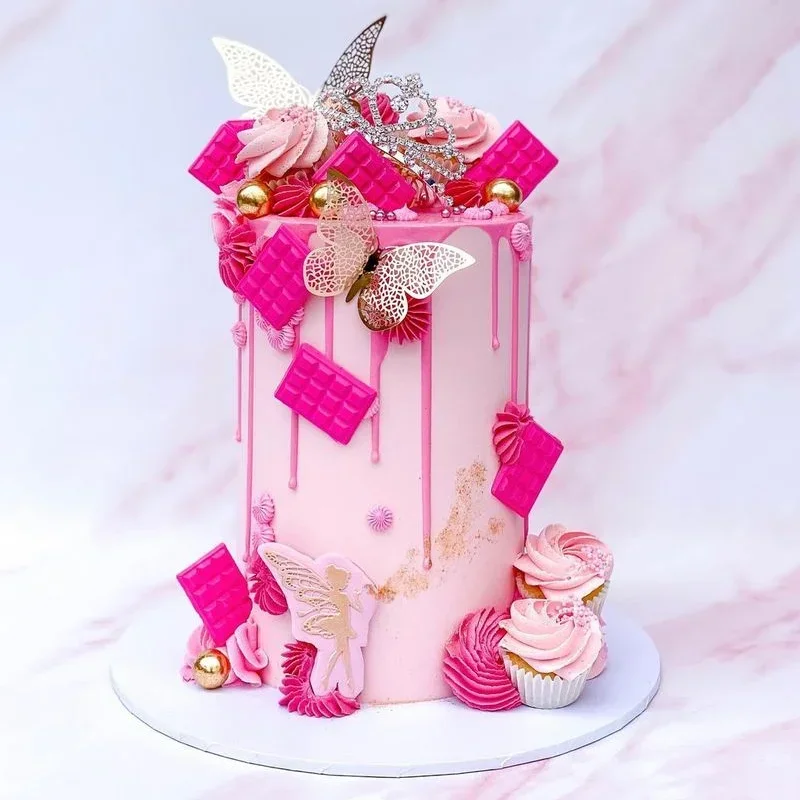 女の子のためのゴールドバタフライケーキ装飾トッパー、装飾蝶、誕生日パーティー用品、12個