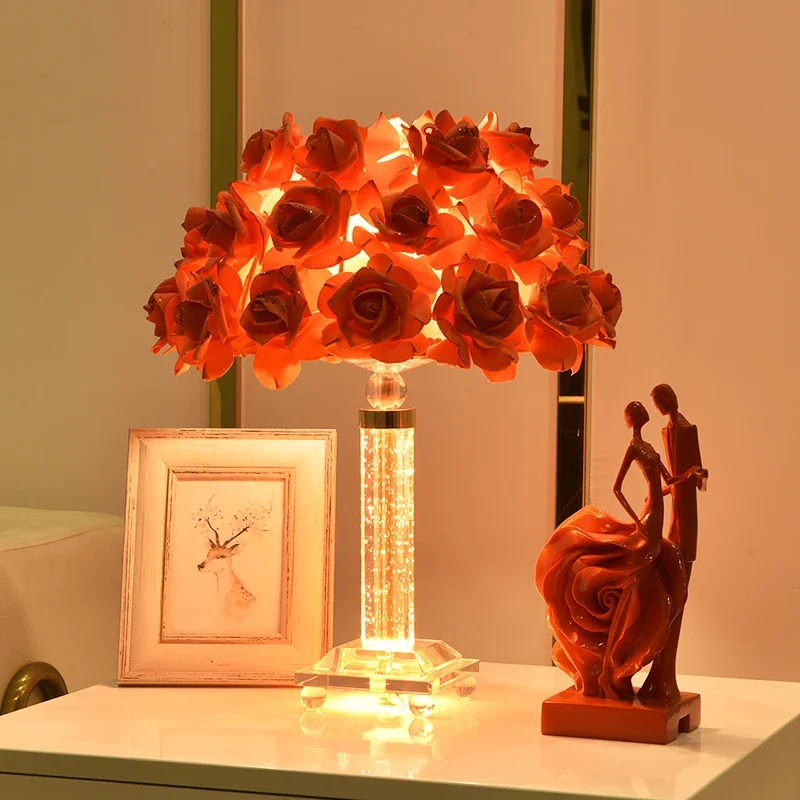 

Red Table Lamp Wedding Bedroom Changming Wedding Room Creative Warm Bedside Lamp Wedding desk lamp