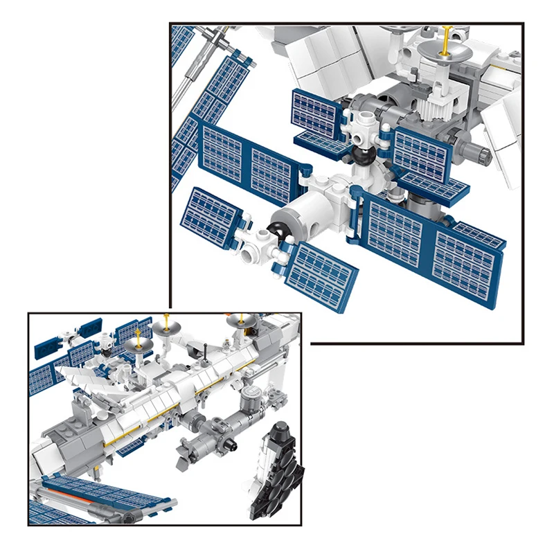 21321 Creative International Space Station Block Set Suitable for adult holiday gifts and children\'s birthday gifts 876 Pieces