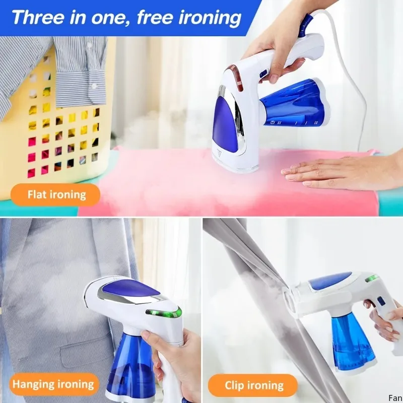 Steam Iron 110-220V Temperature Adjustment 250ml Water Tank Travel Mini Folding Steamer 1600W Handheld Steam Iron for Home Use