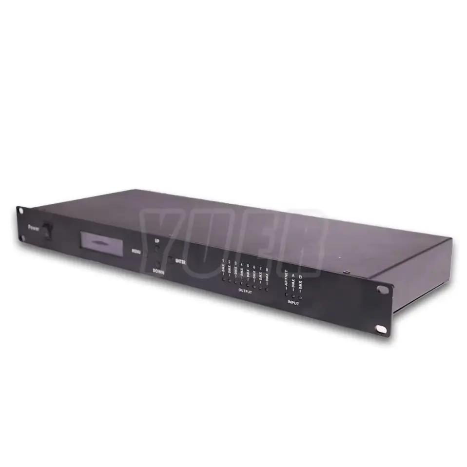 Controllo del convertitore Artnet Dmx512 uscita del segnale a 8 porte 4096 canali Controller di illuminazione per palcoscenici per feste in discoteca Dj