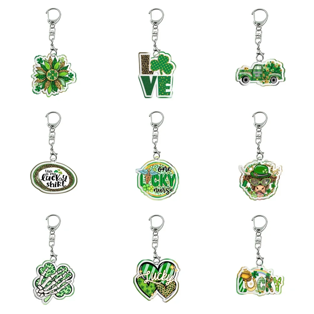 New Women Men Acrylic Festival Keychain Transparent Acrylic Trinket For Friends Pendants