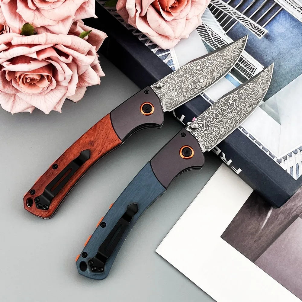 

Damascus Steel Blade High Quality 15080 Pocket Folding Knife Fishing Multi Tool Cutting Tool New Outdoor Hunting Knife